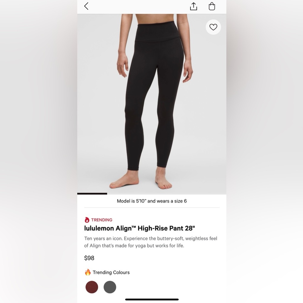 lululemon Align™ High-Rise Pant 28" NWT